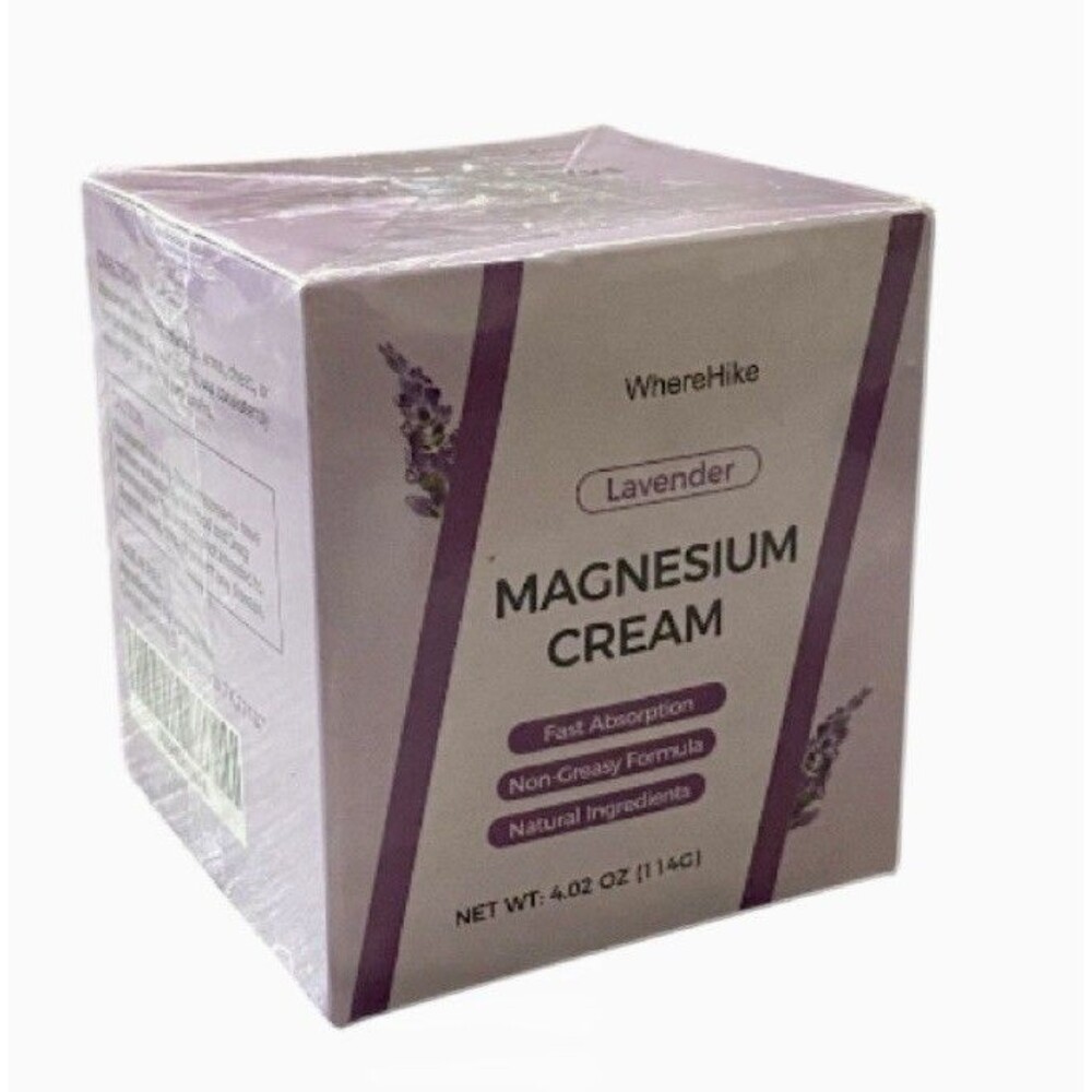 WhereHike Lavender Magnesium Cream New Sealed 4 oz. Exp: 11/27/2027